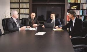 Working vis-à-vis a lawyer